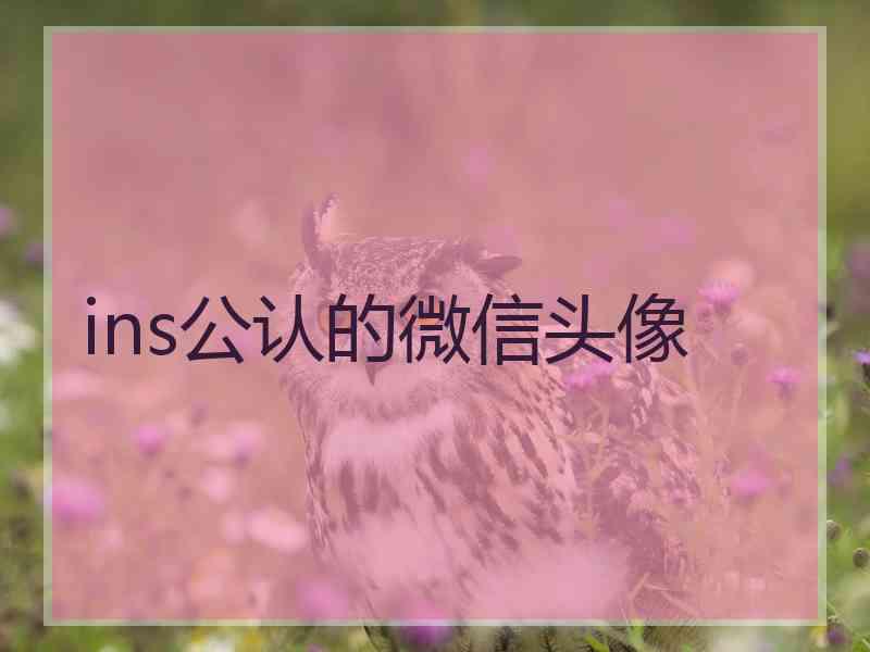 ins公认的微信头像