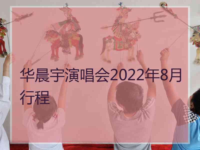 华晨宇演唱会2022年8月行程