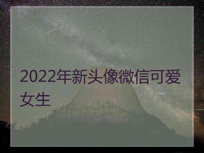 2022年新头像微信可爱女生