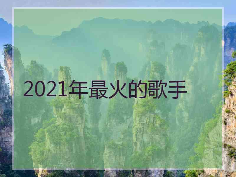 2021年最火的歌手