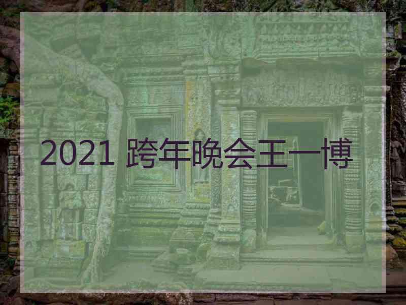 2021 跨年晚会王一博