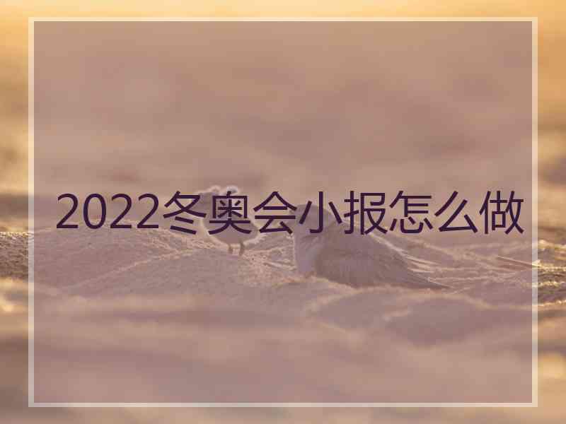 2022冬奥会小报怎么做