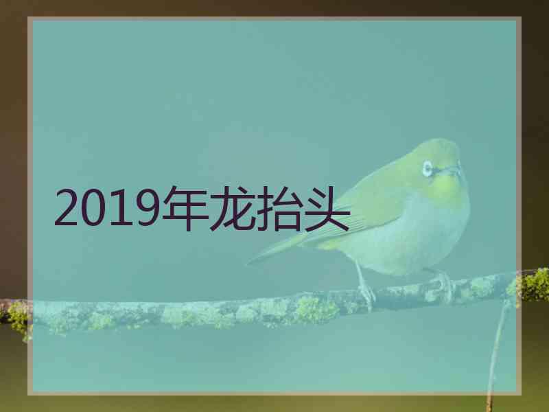 2019年龙抬头