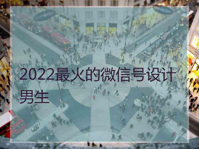 2022最火的微信号设计男生