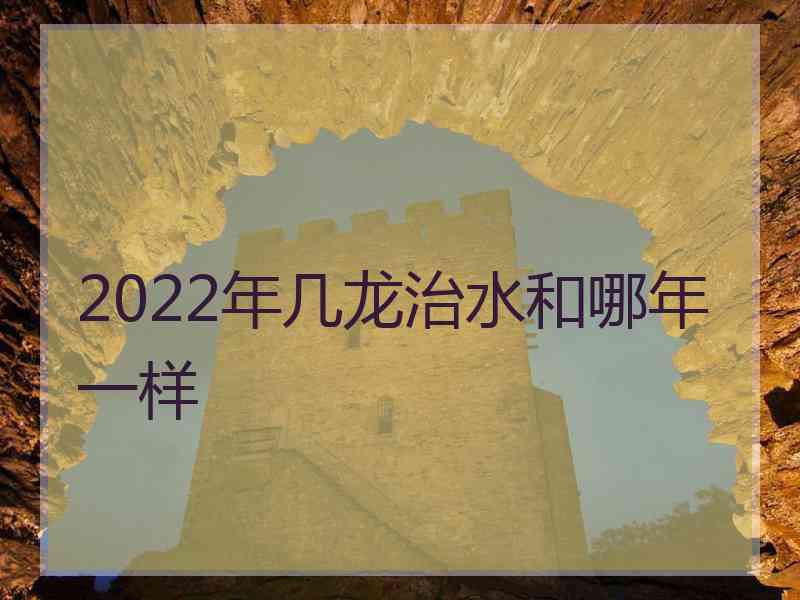 2022年几龙治水和哪年一样