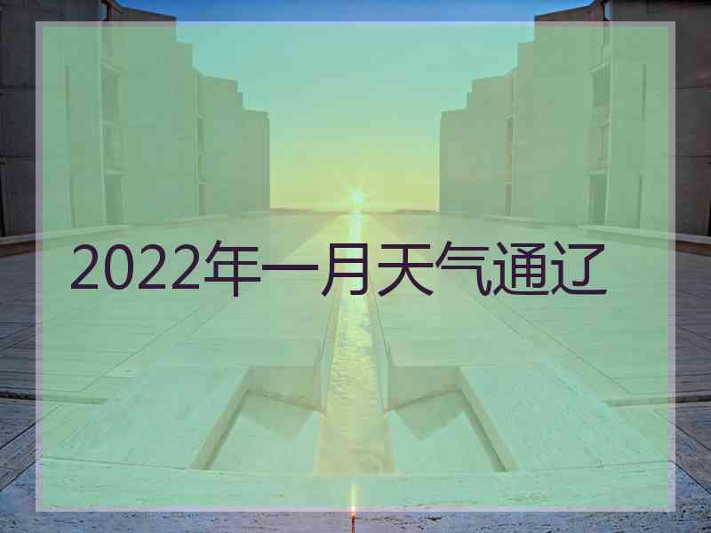 2022年一月天气通辽