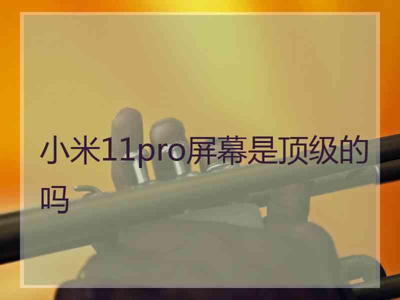 小米11pro屏幕是顶级的吗