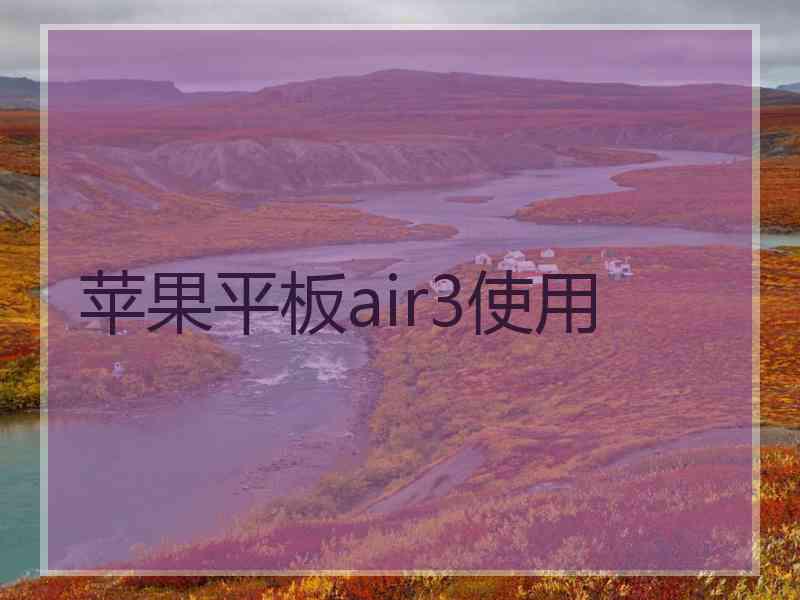 苹果平板air3使用