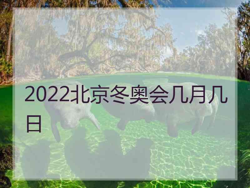 2022北京冬奥会几月几日