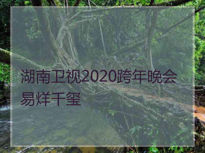 湖南卫视2020跨年晚会易烊千玺