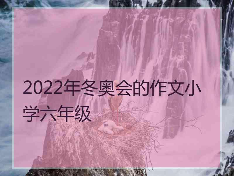 2022年冬奥会的作文小学六年级