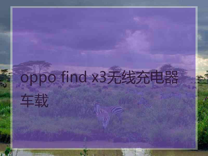 oppo find x3无线充电器车载