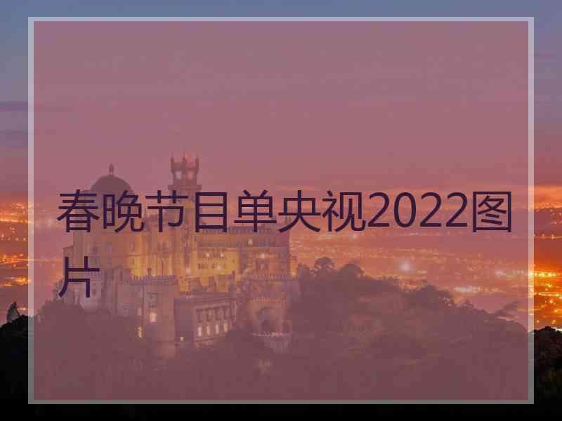 春晚节目单央视2022图片