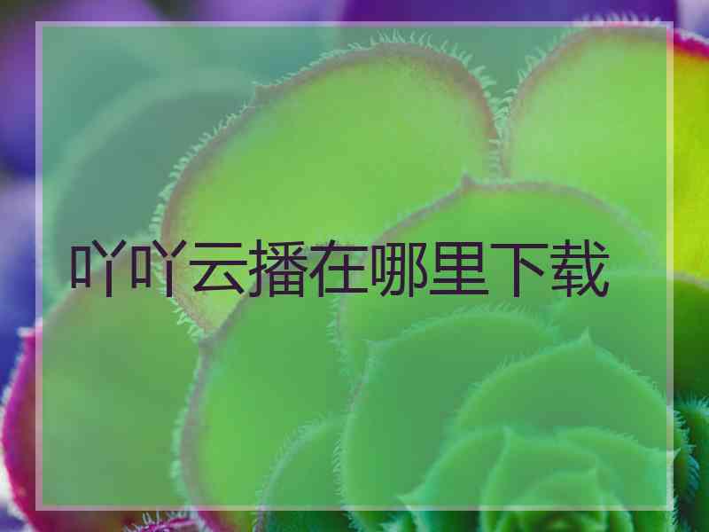 吖吖云播在哪里下载