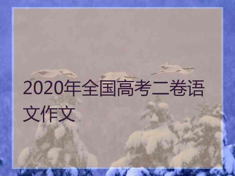 2020年全国高考二卷语文作文