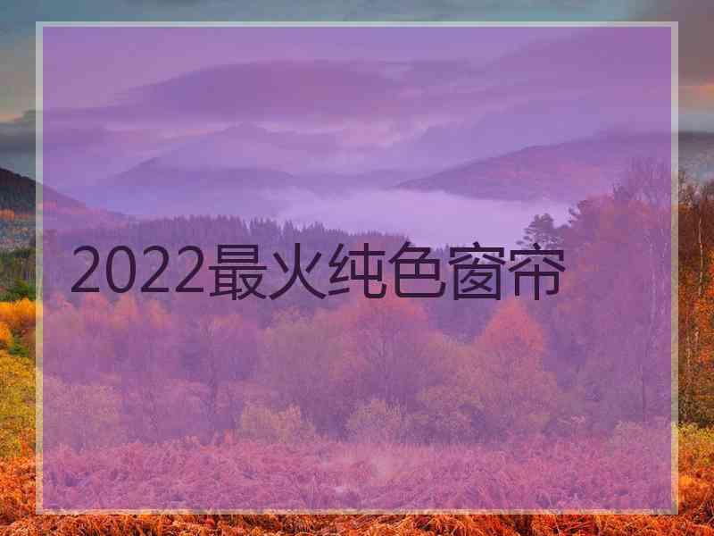 2022最火纯色窗帘