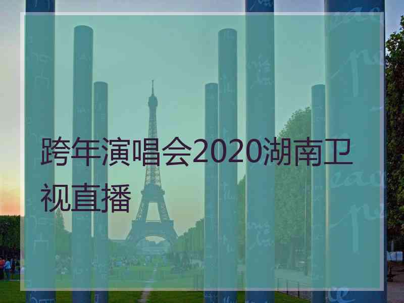 跨年演唱会2020湖南卫视直播