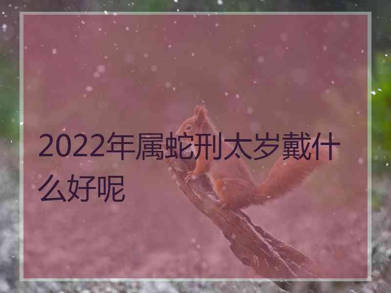 2022年属蛇刑太岁戴什么好呢