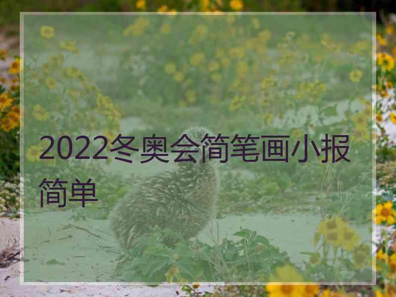 2022冬奥会简笔画小报简单