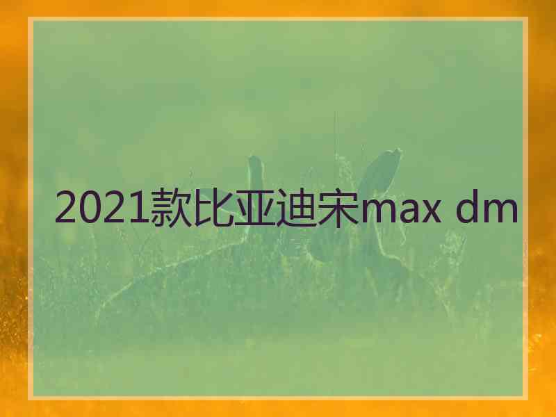 2021款比亚迪宋max dm