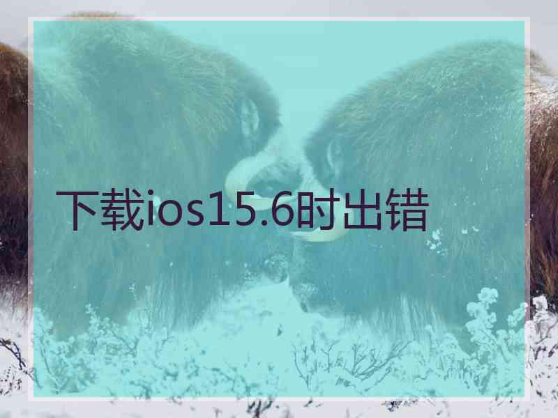 下载ios15.6时出错