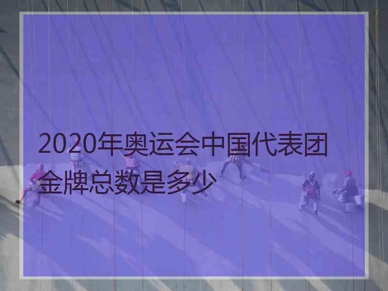 2020年奥运会中国代表团金牌总数是多少