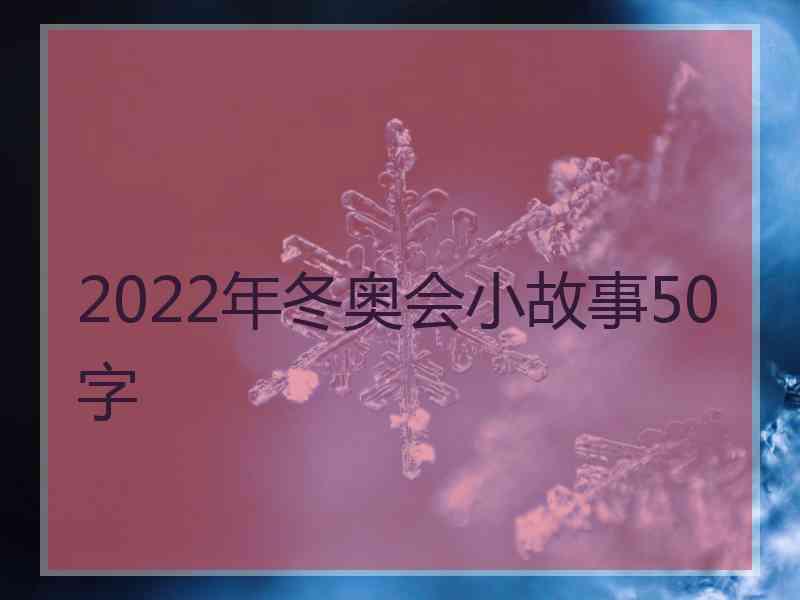 2022年冬奥会小故事50字