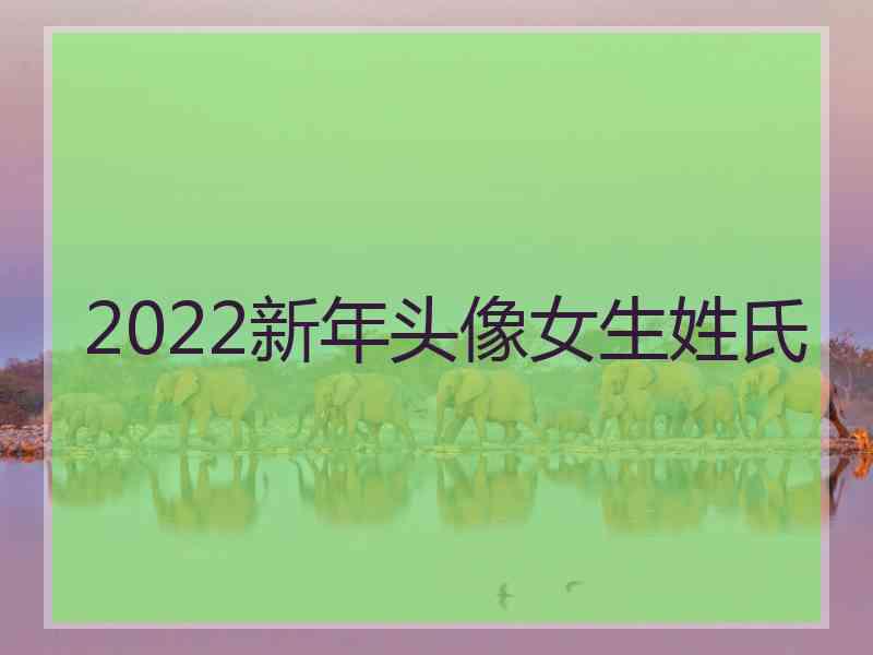 2022新年头像女生姓氏