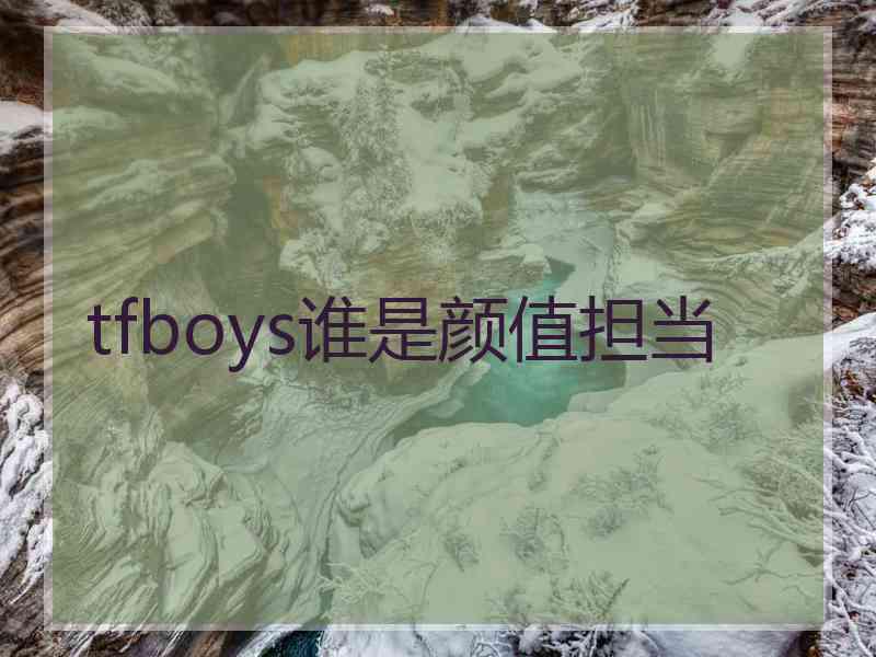 tfboys谁是颜值担当