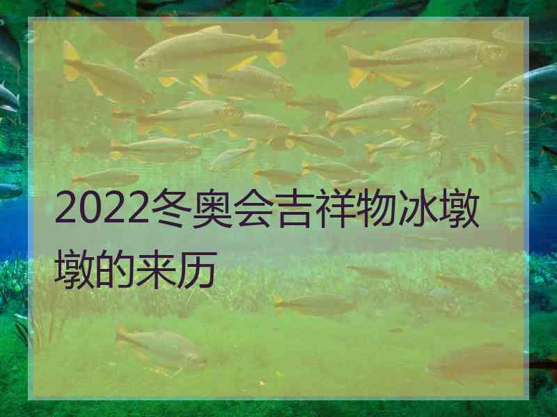 2022冬奥会吉祥物冰墩墩的来历