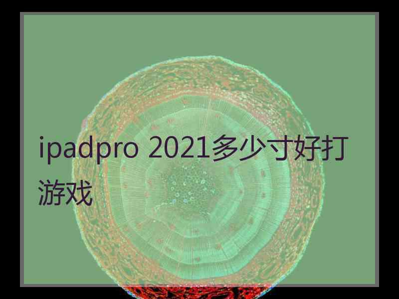 ipadpro 2021多少寸好打游戏