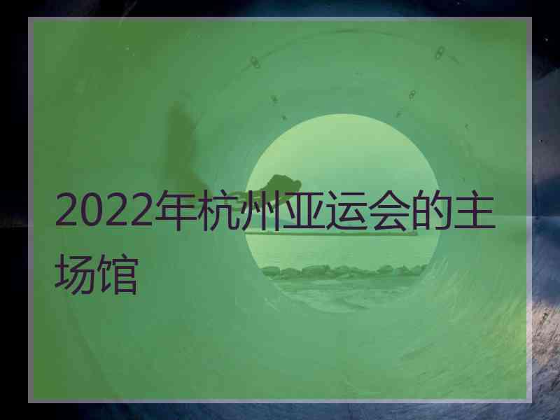 2022年杭州亚运会的主场馆