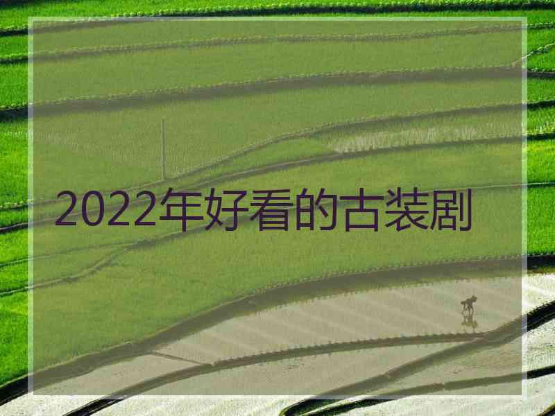 2022年好看的古装剧