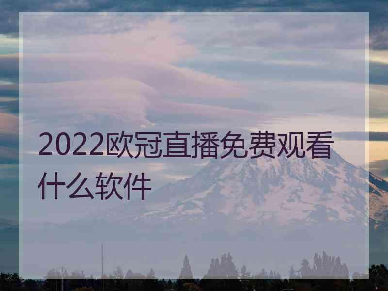 2022欧冠直播免费观看什么软件