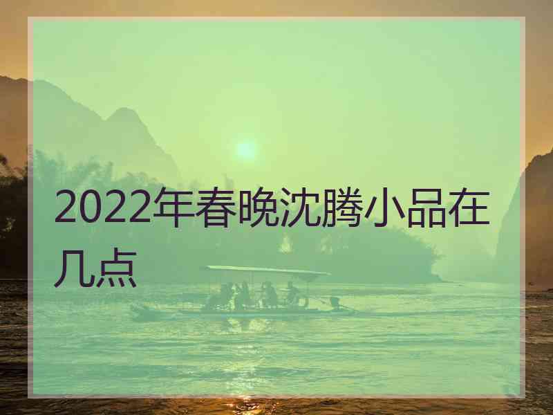 2022年春晚沈腾小品在几点