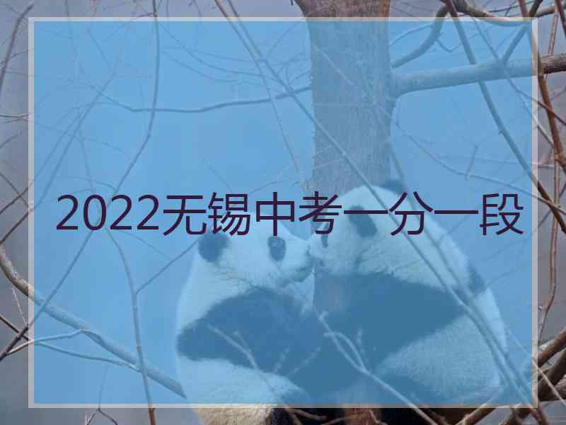 2022无锡中考一分一段