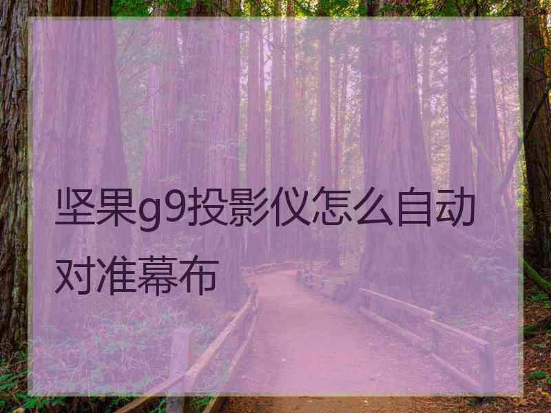 坚果g9投影仪怎么自动对准幕布