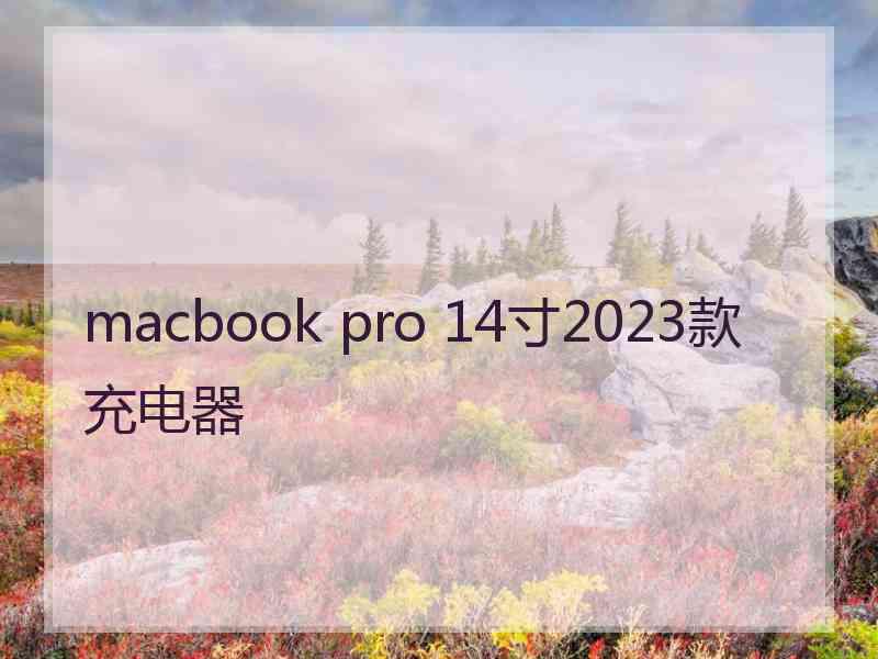 macbook pro 14寸2023款充电器