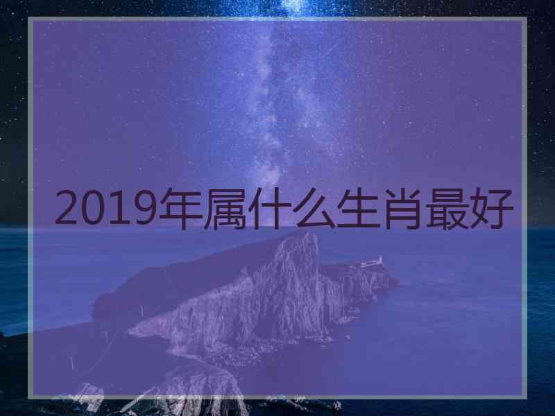 2019年属什么生肖最好