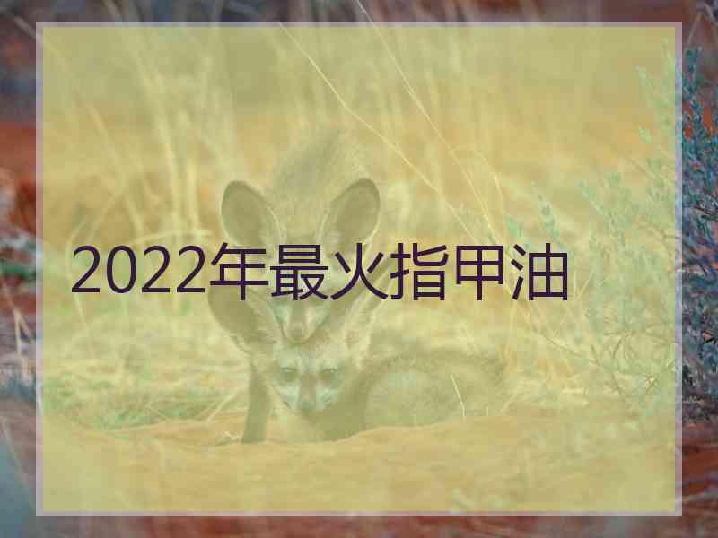 2022年最火指甲油