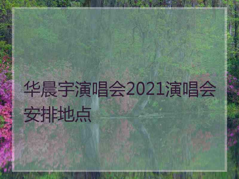 华晨宇演唱会2021演唱会安排地点