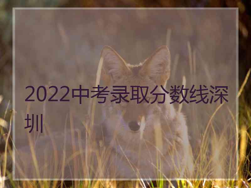 2022中考录取分数线深圳