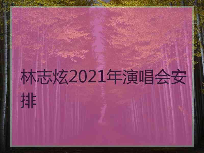 林志炫2021年演唱会安排