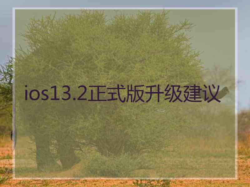 ios13.2正式版升级建议