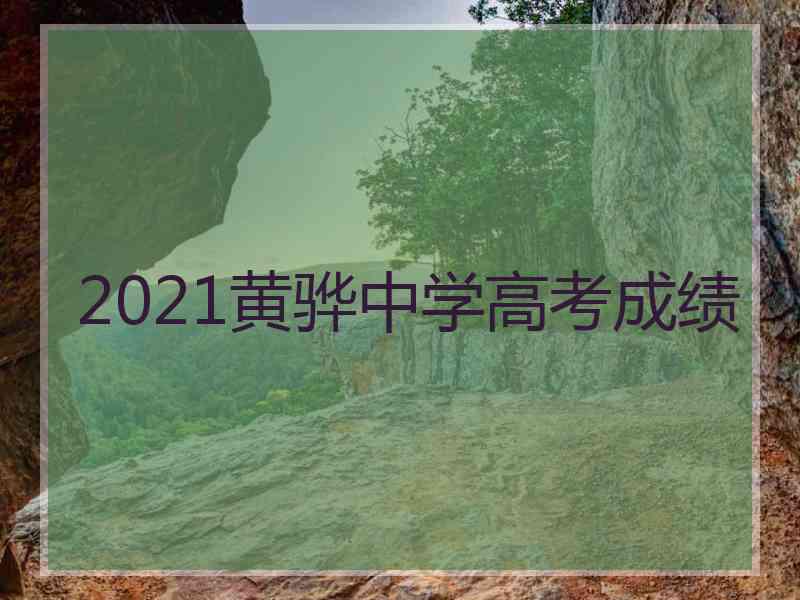 2021黄骅中学高考成绩