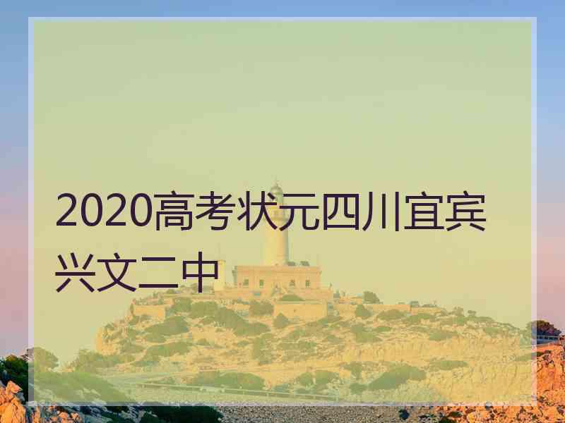 2020高考状元四川宜宾兴文二中