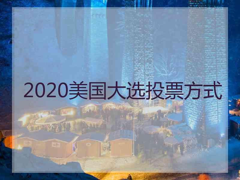 2020美国大选投票方式