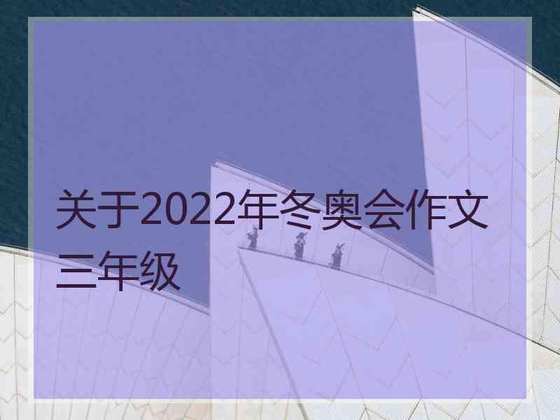 关于2022年冬奥会作文三年级