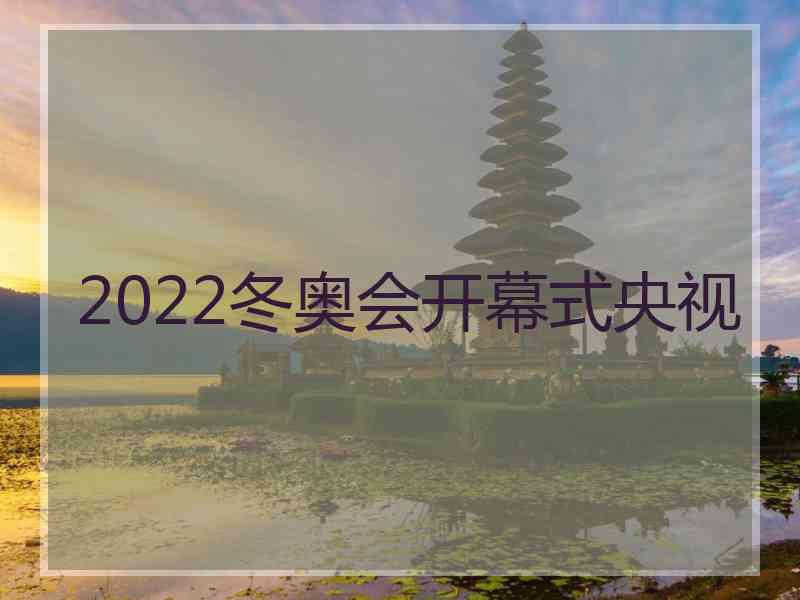 2022冬奥会开幕式央视