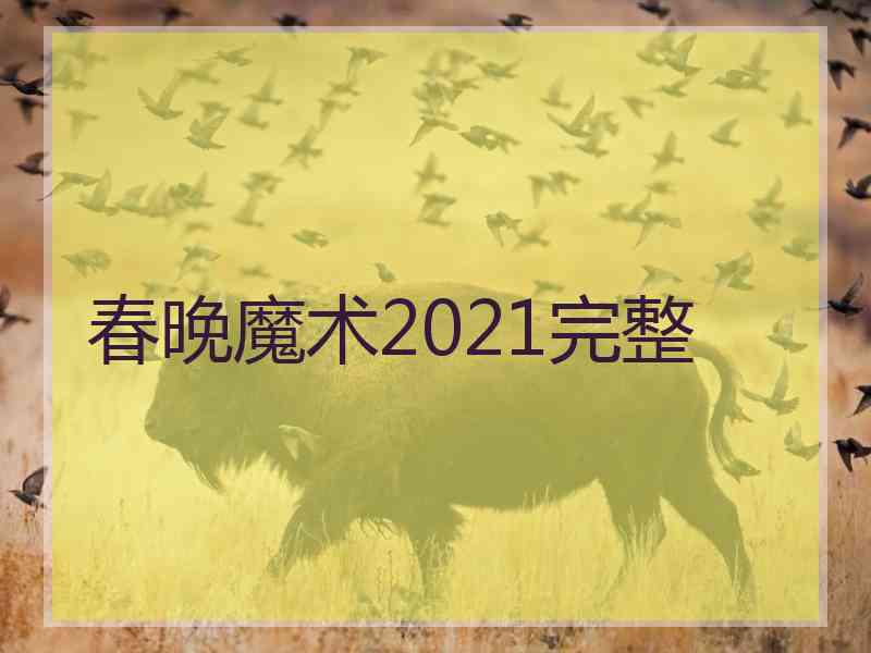 春晚魔术2021完整